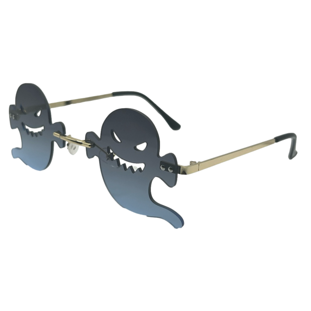 Black Ghost Lens Novelty Sunglasses | Halloween
