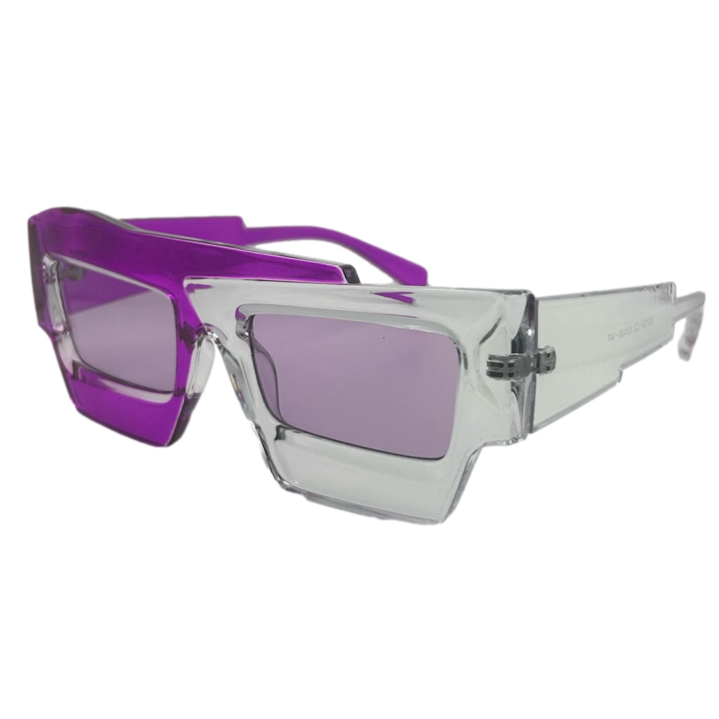 Purple/Clear Two Tone Sunglasses
