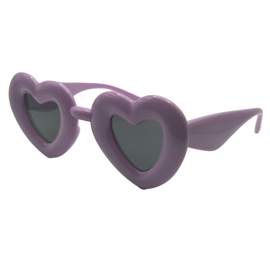 Purple Novelty Heart Sunglasses