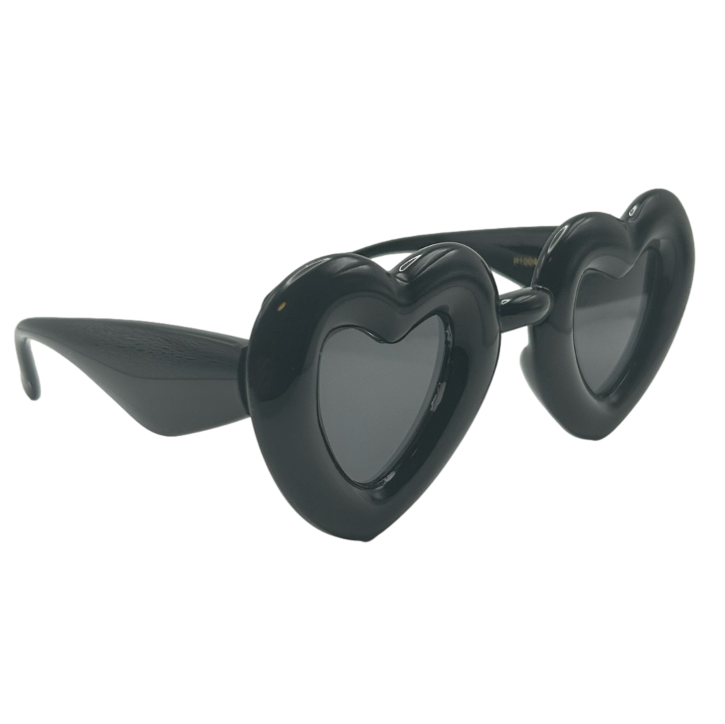 Black Novelty Heart Sunglasses
