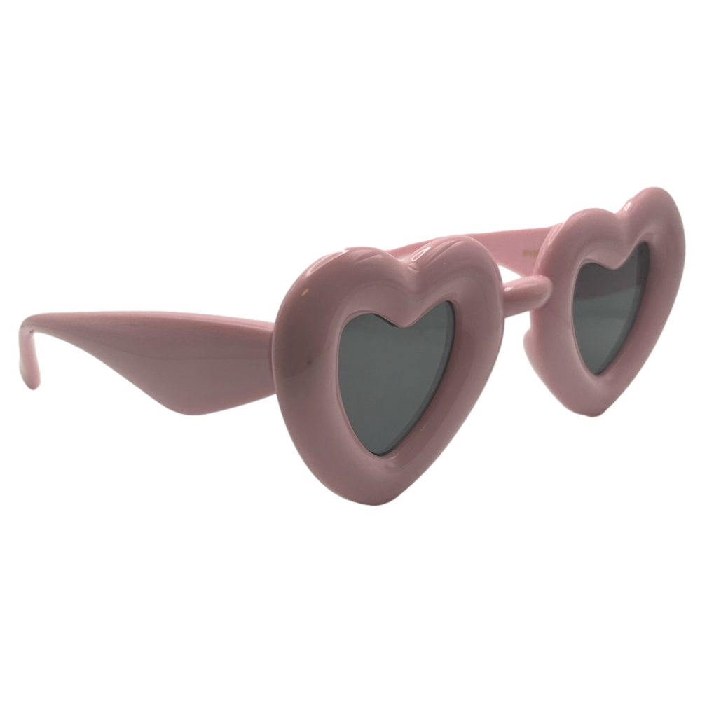 Pink Novelty Heart Sunglasses