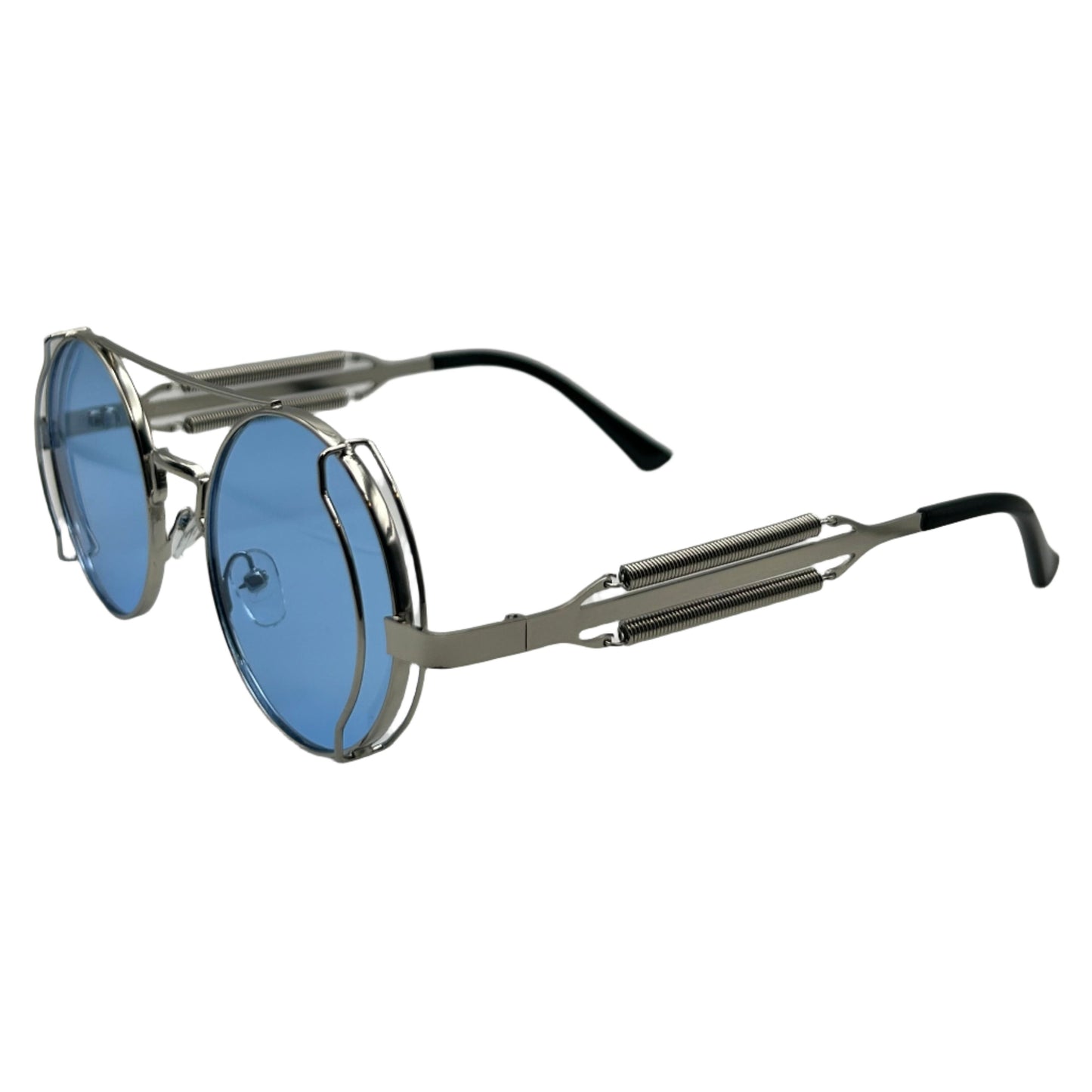 Silver/Blue Circle Sunglasses