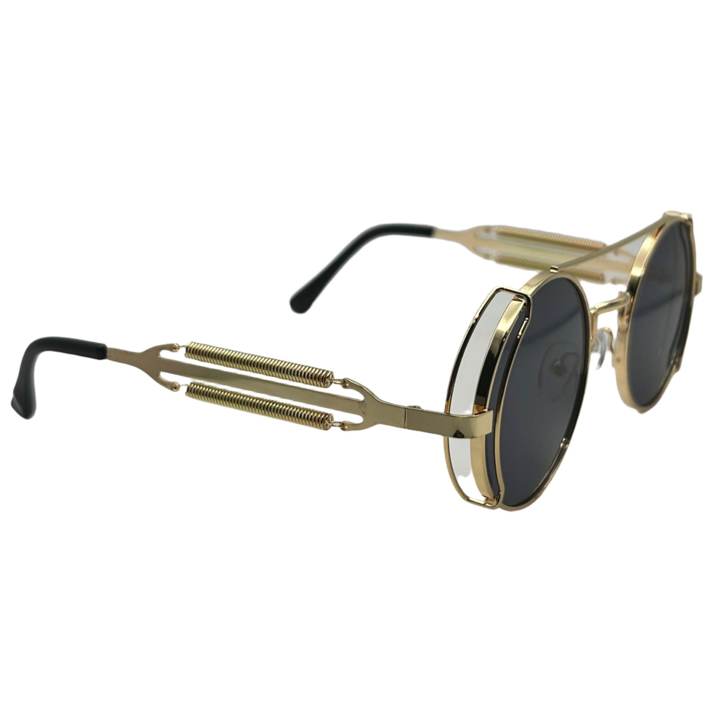 Gold/Black Circle Sunglasses