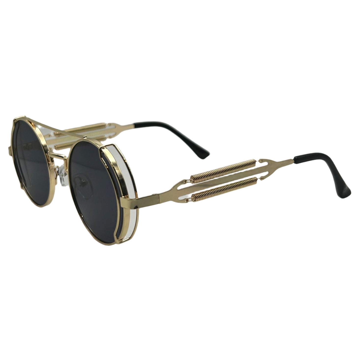 Gold/Black Circle Sunglasses