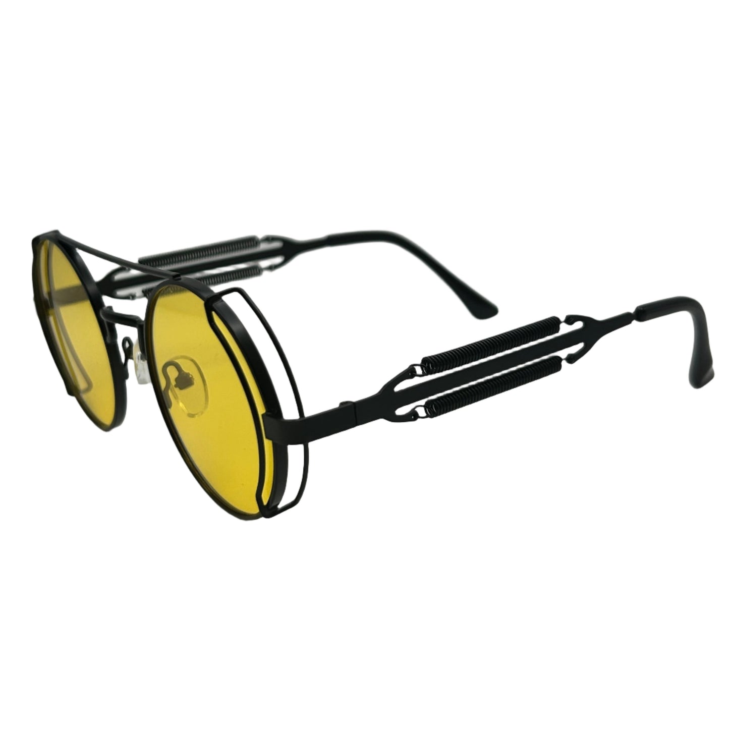 Black/Yellow Circle Sunglasses