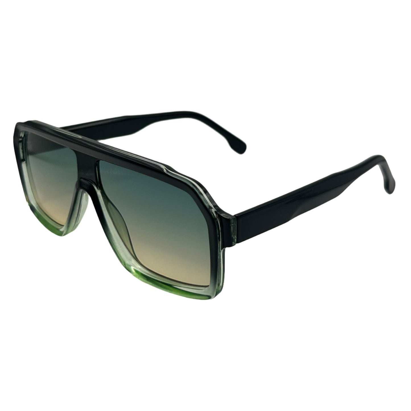 Green Square Lens Sunglasses