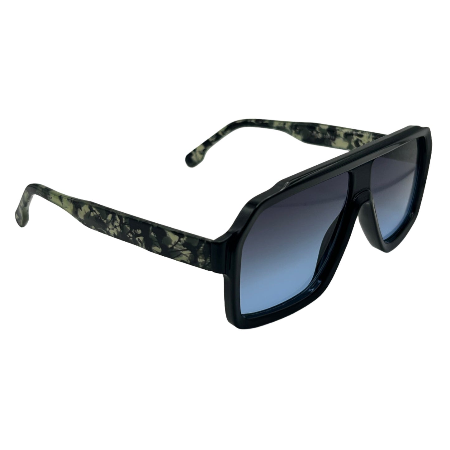 Blue Two Tone Square Lens Sunglasses