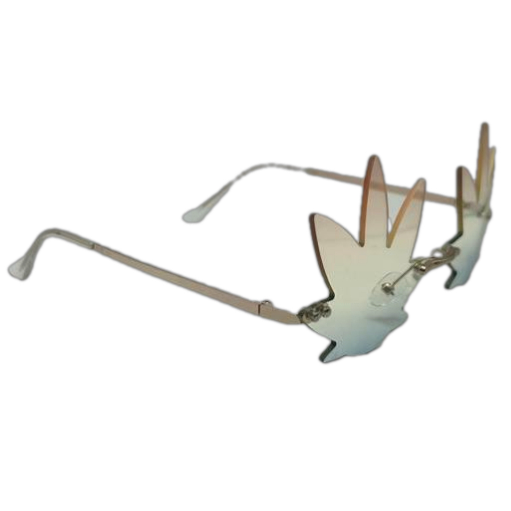 Red/Green Weed Leaf Novelty Sunglasses