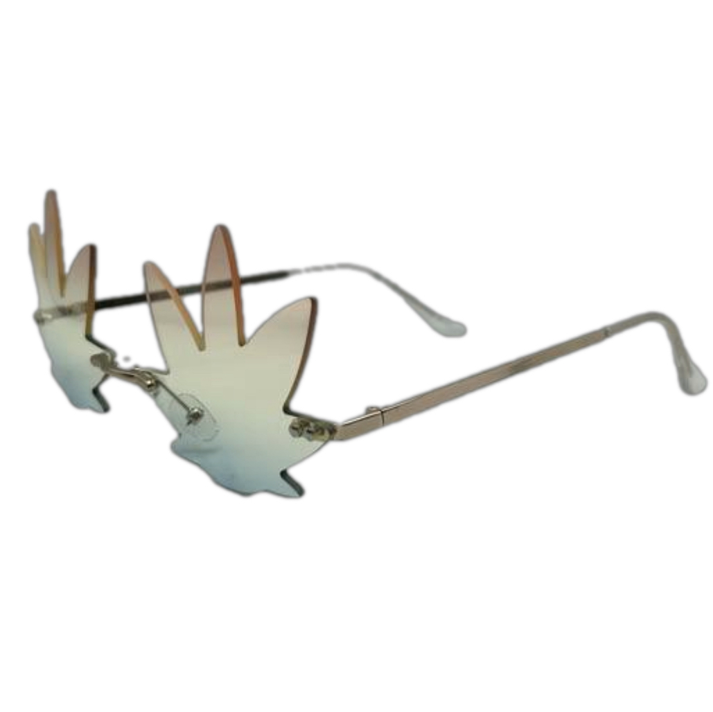 Red/Green Weed Leaf Novelty Sunglasses