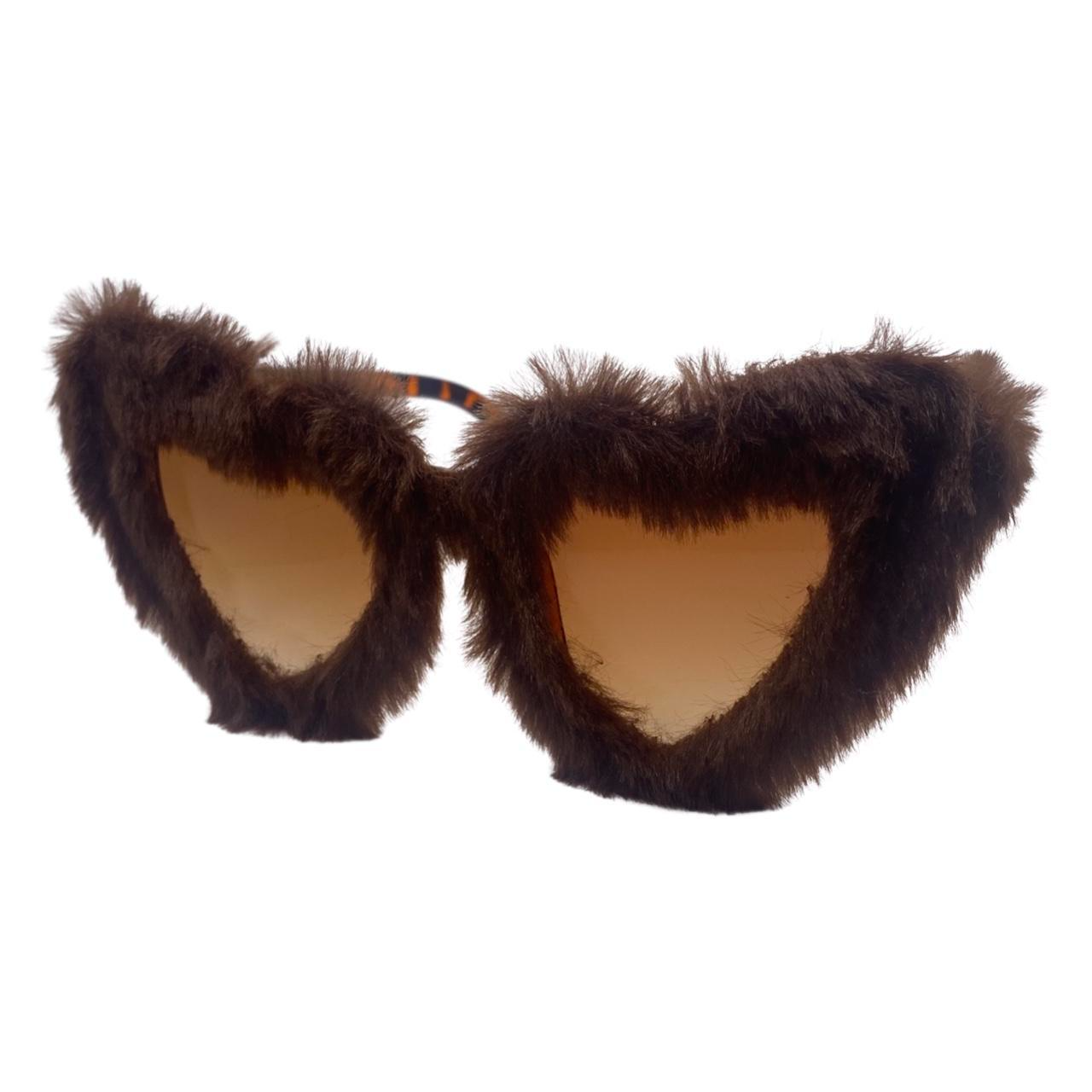 6166 | Fuzzy Heart Sunglasses