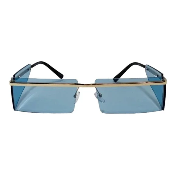 6113 | Rimless Rectangle Sunglasses with Side Blinders (CLEARANCE)