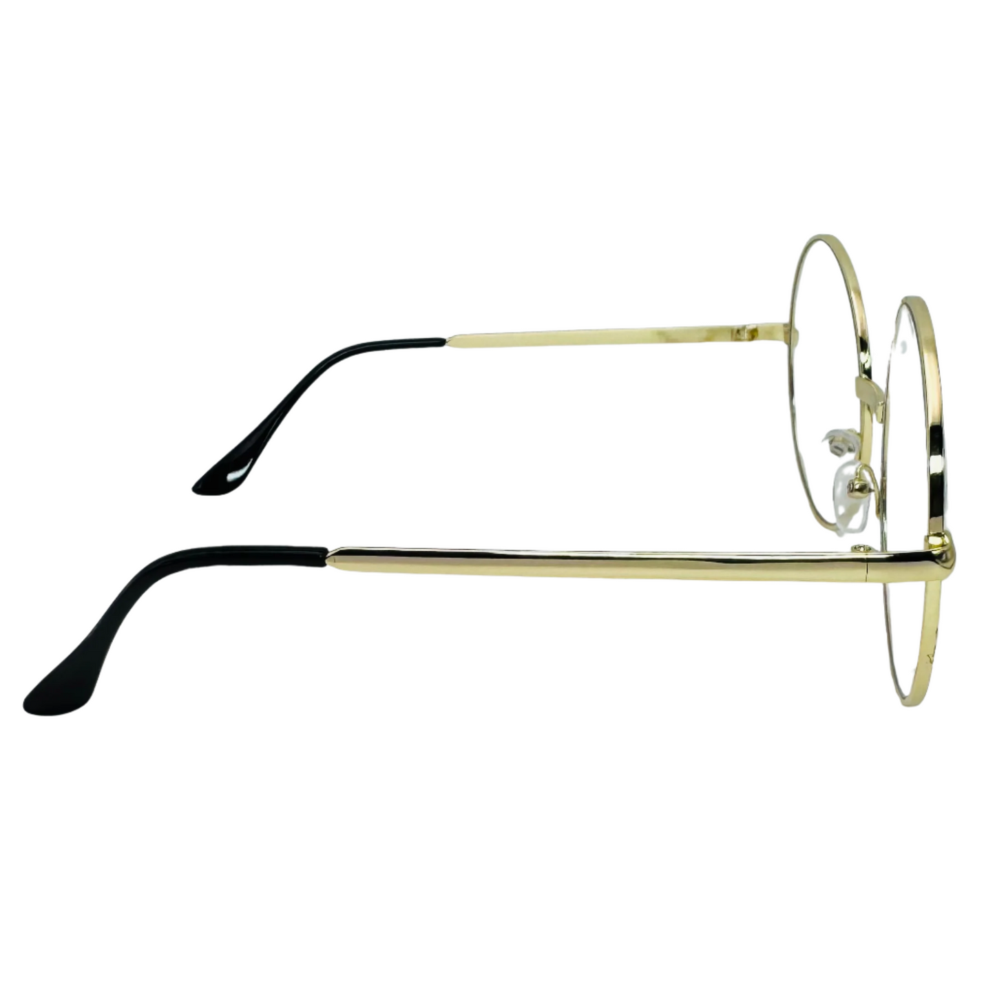 Gold Clear Lens Circle Glasses - Non Prescription