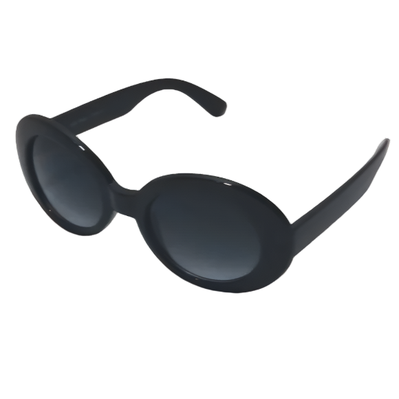Black Oval Clout Sunglasses