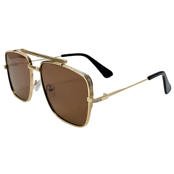 6083 (C) | Square Aviator Metal Sunglasses