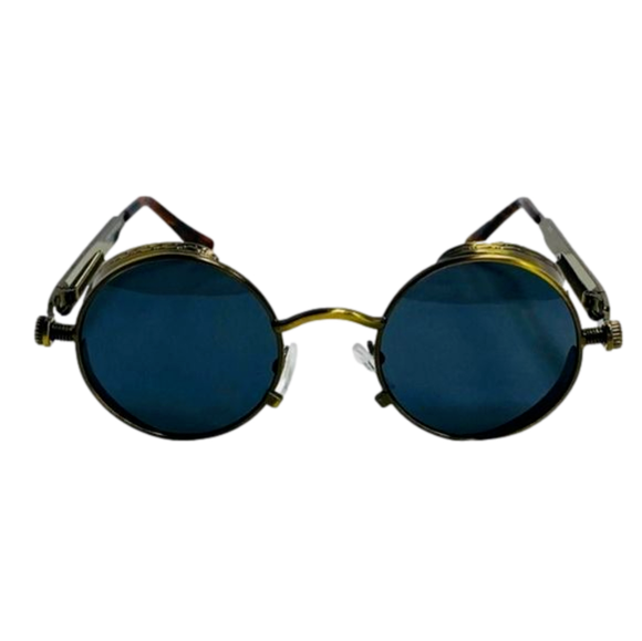 6094 | Round Steampunk Sunglasses with Spring Accents