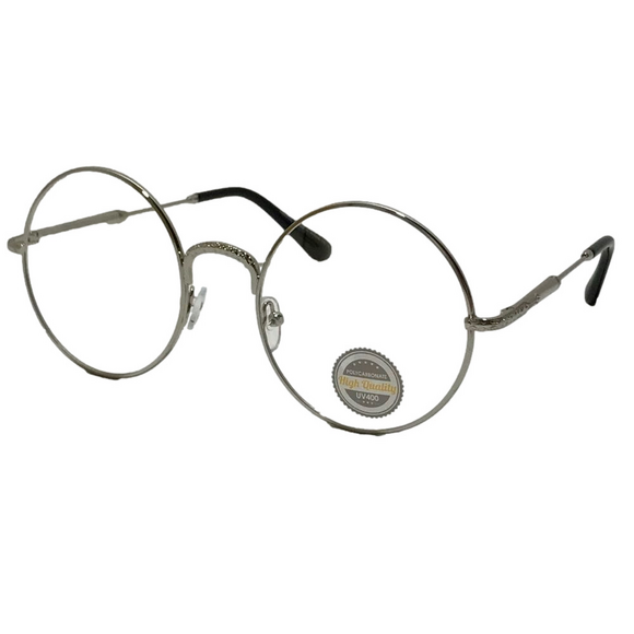 9211 (C) | Clear Lens Circle Glasses - Non Prescription