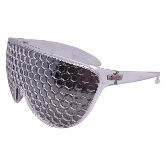 White Wrap Shield Sunglasses