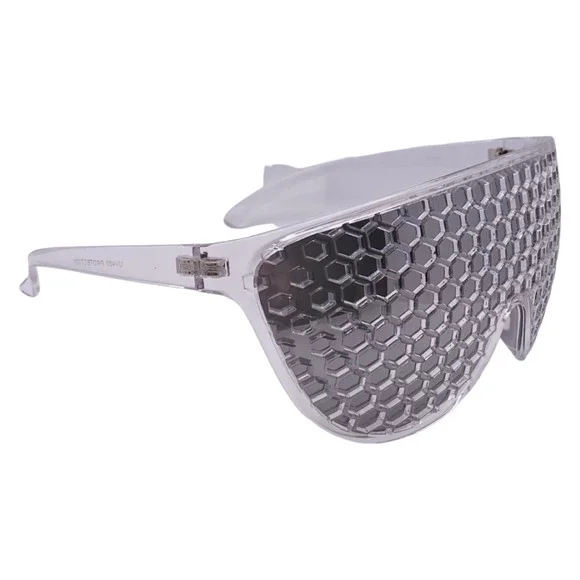 White Wrap Shield Sunglasses