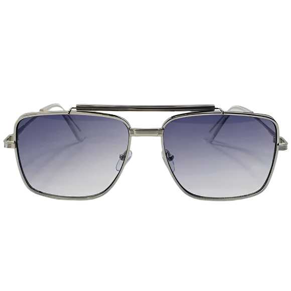Silver Lens Square Aviator Sunglasses