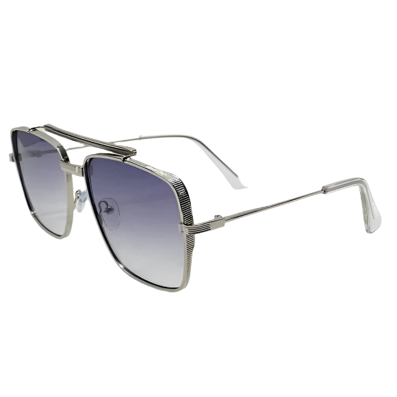 6083 (C) | Square Aviator Metal Sunglasses