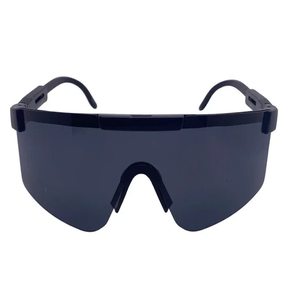 Black Lens Wrap Sunglasses