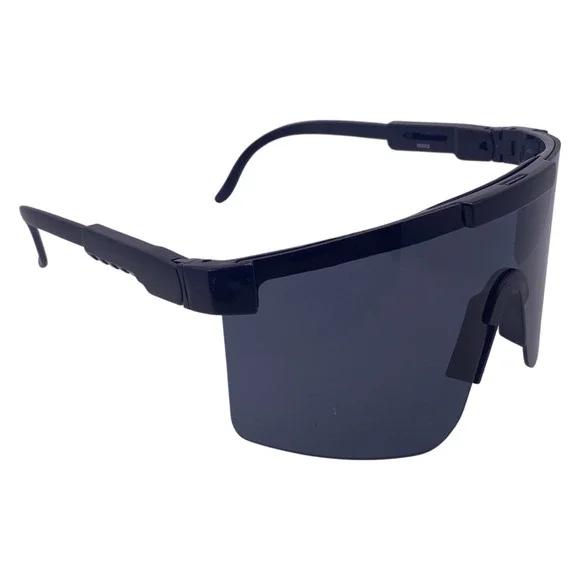 Black Lens Wrap Sunglasses