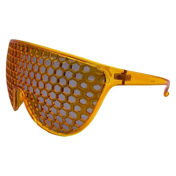Orange Wrap Shield Sunglasses