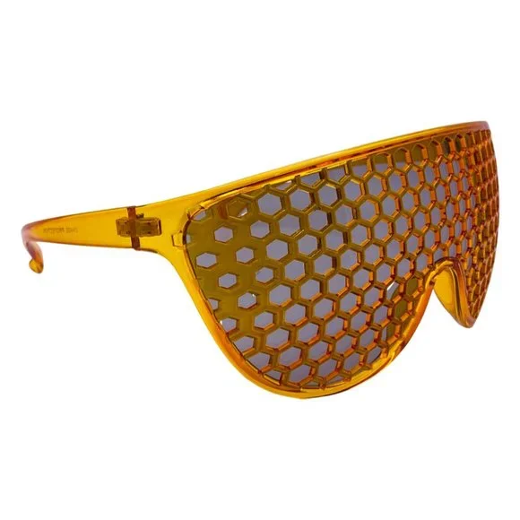 Orange Wrap Shield Sunglasses