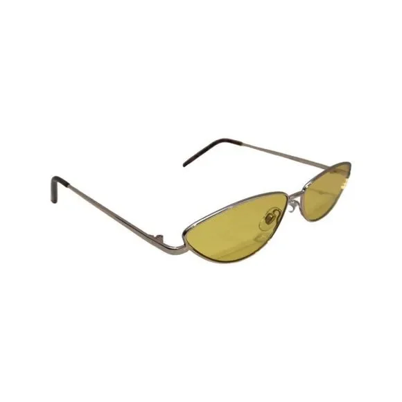 Yellow Slim Cateye Sunglasses
