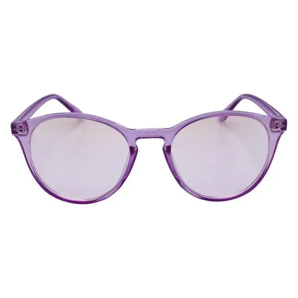 Purple Round Blue Light Blocking Glasses