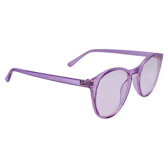 Purple Round Blue Light Blocking Glasses
