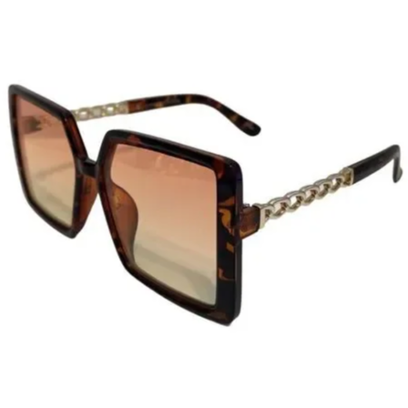 Tortoise Ladies Sunglasses with Metal Accented Arms