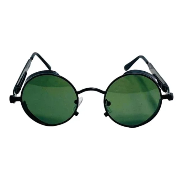 6094 | Round Steampunk Sunglasses with Spring Accents