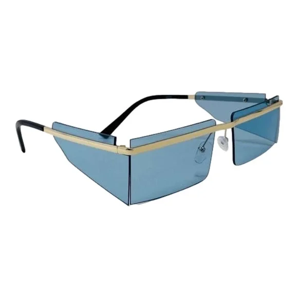 6113 | Rimless Rectangle Sunglasses with Side Blinders (CLEARANCE)