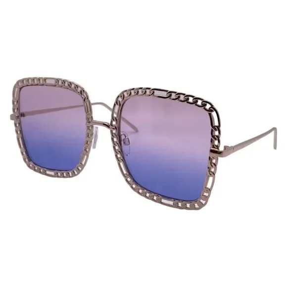 Pink/Purple Chain Accented Ladies Sunglasses