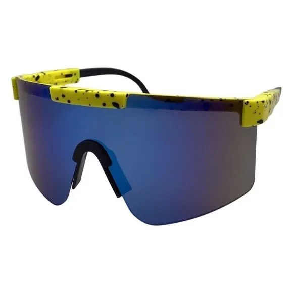 6161 | Sport Wrap Sunglasses with Mirrored Shield Lens