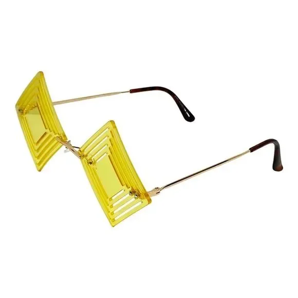 6090 | Novelty Square Glasses with Cutouts in lenses