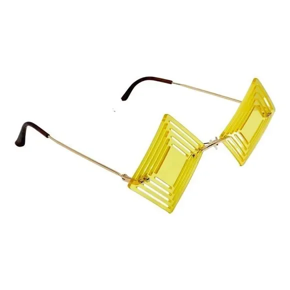6090 | Novelty Square Glasses with Cutouts in lenses
