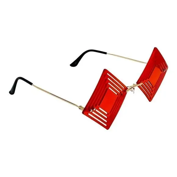 6090 | Novelty Square Glasses with Cutouts in lenses