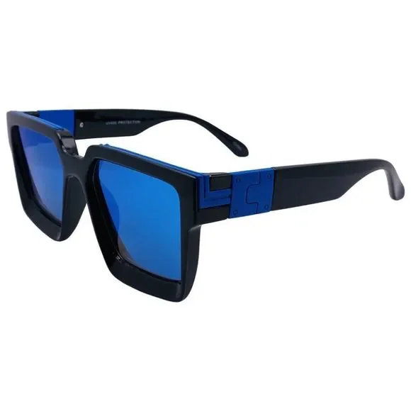 (C) 6143 | Square Mirrored Lens Sunglasses