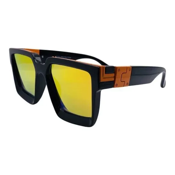 (C) 6143 | Square Mirrored Lens Sunglasses
