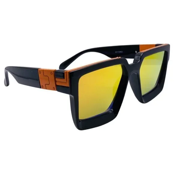 (C) 6143 | Square Mirrored Lens Sunglasses