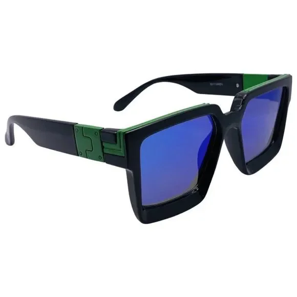 (C) 6143 | Square Mirrored Lens Sunglasses