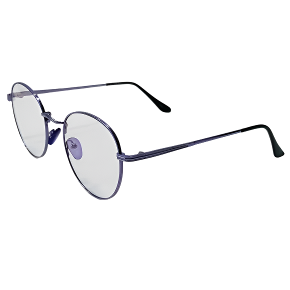 6086 | Round Blue Light Blocking Clear Lens Glasses - Non Prescription