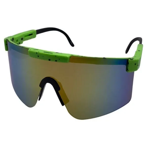 6161 | Sport Wrap Sunglasses with Mirrored Shield Lens