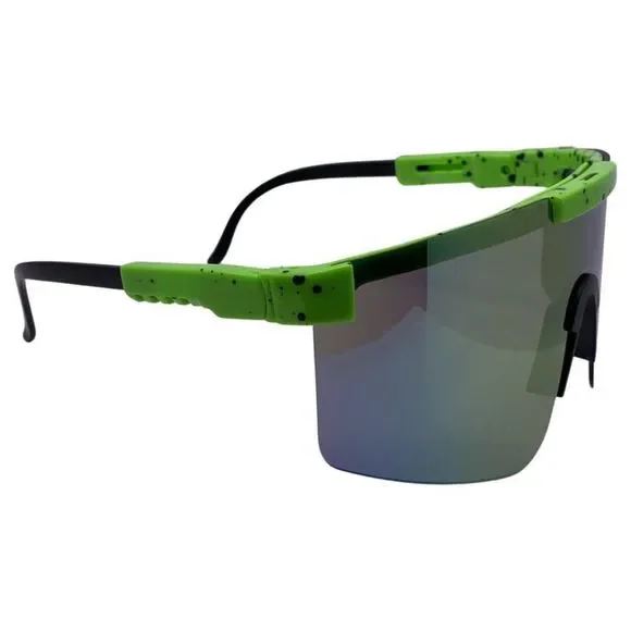 6161 | Sport Wrap Sunglasses with Mirrored Shield Lens