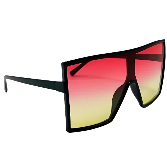 Pink/Yellow Square Oversize Sunglasses