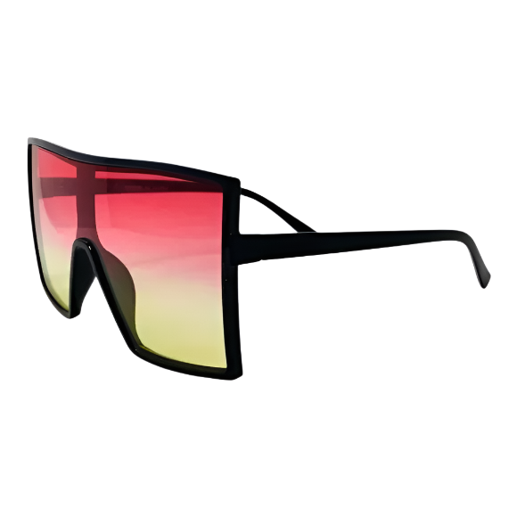 Pink/Yellow Square Oversize Sunglasses