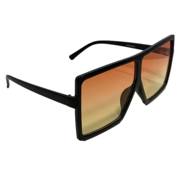 Orange/Yellow Large Square Sunglasses