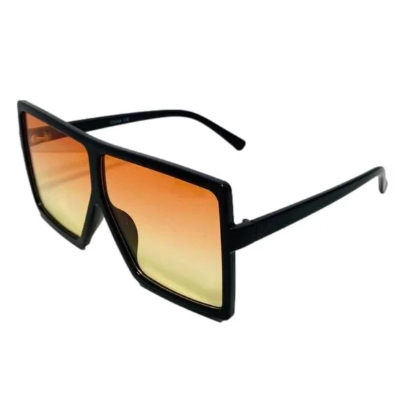 Orange/Yellow Large Square Sunglasses